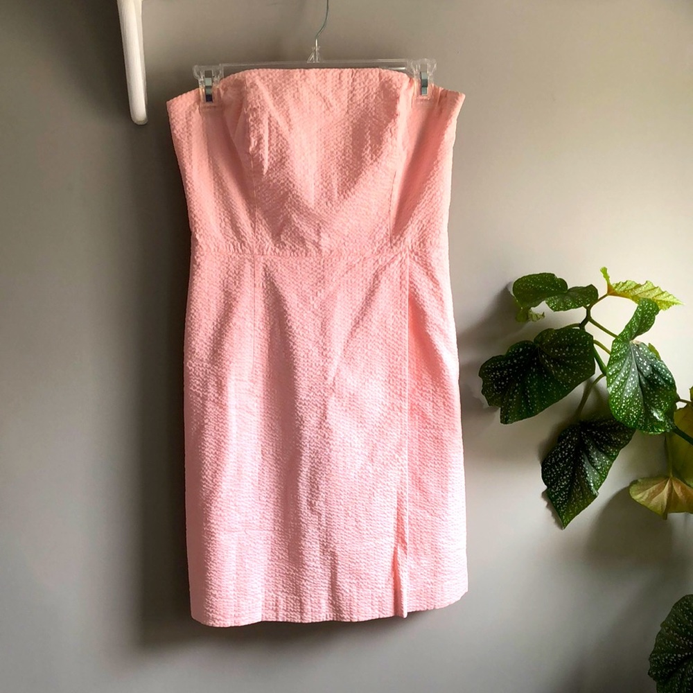 Vineyard Vines strapless seersucker dress